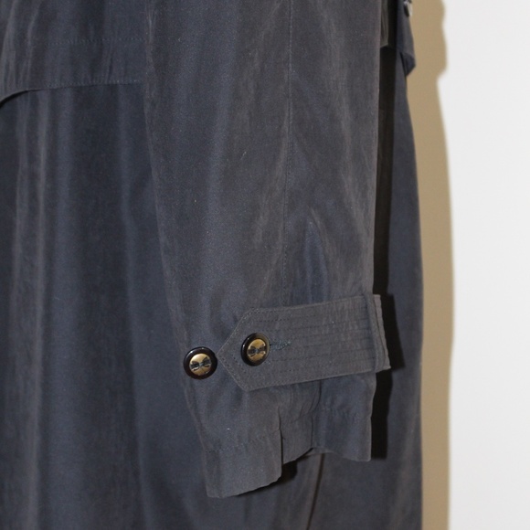 Brem, Rainwear no show buttons Long black Trench coat - Picture 7 of 14